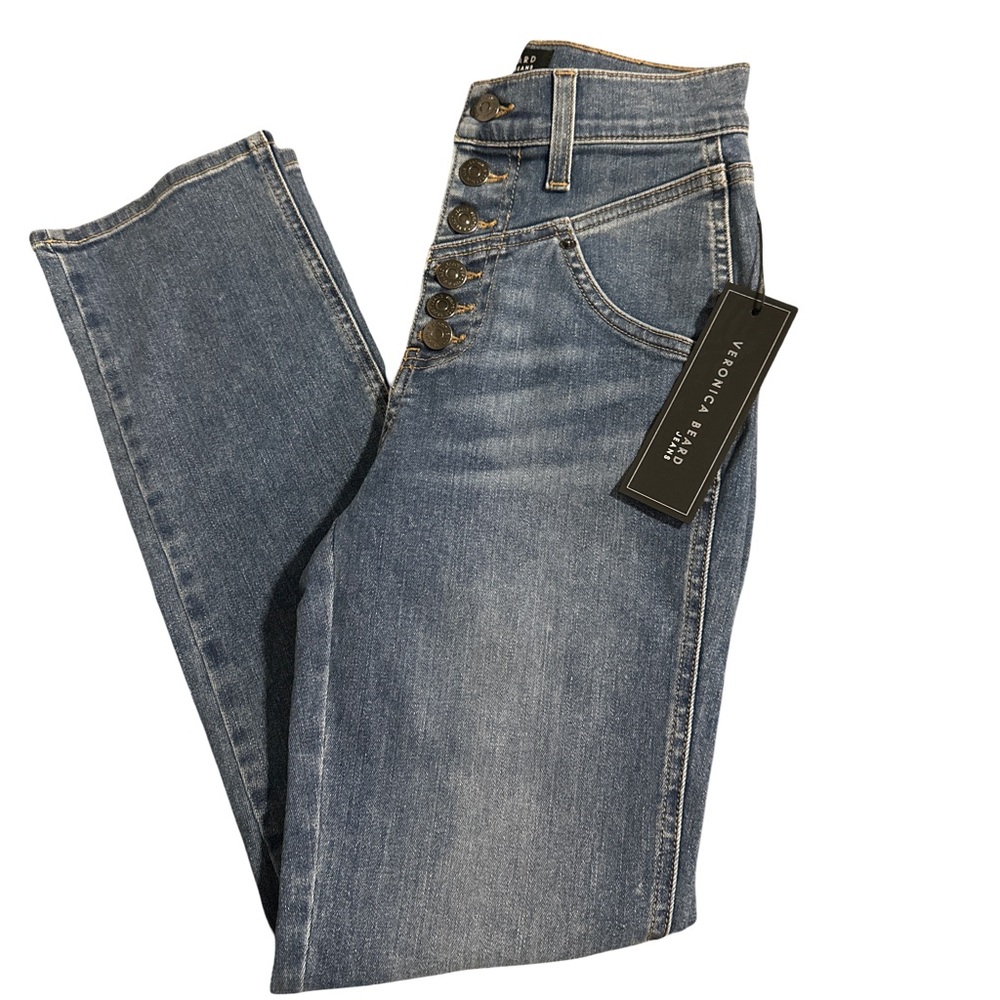 Veronica Beard Ryleigh Slim Straight High Rise jeans